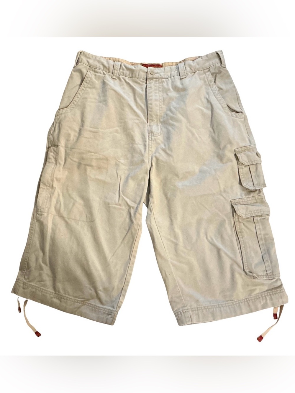 U.S. Expedition Cargo Shorts Men’s 36x30.5 Light Khaki Utility Y2K Skate Grunge
